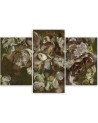 Iris flower - 3 piece painting for living room | FEEBY