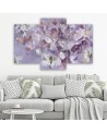 Iris flower purple - 3 piece painting for living room | FEEBY