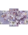Iris flower purple - 3 piece painting for living room | FEEBY