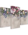 Drooping flowers - 3 part canvas painting | FEEBY