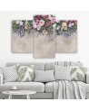Drooping flowers - 3 part canvas painting | FEEBY