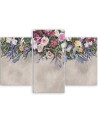 Drooping flowers - 3 part canvas painting | FEEBY
