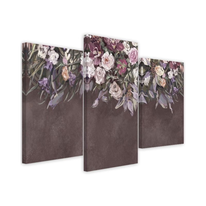 Bouquets of flowers - Modern 3 part Canvas painting | FEEBY