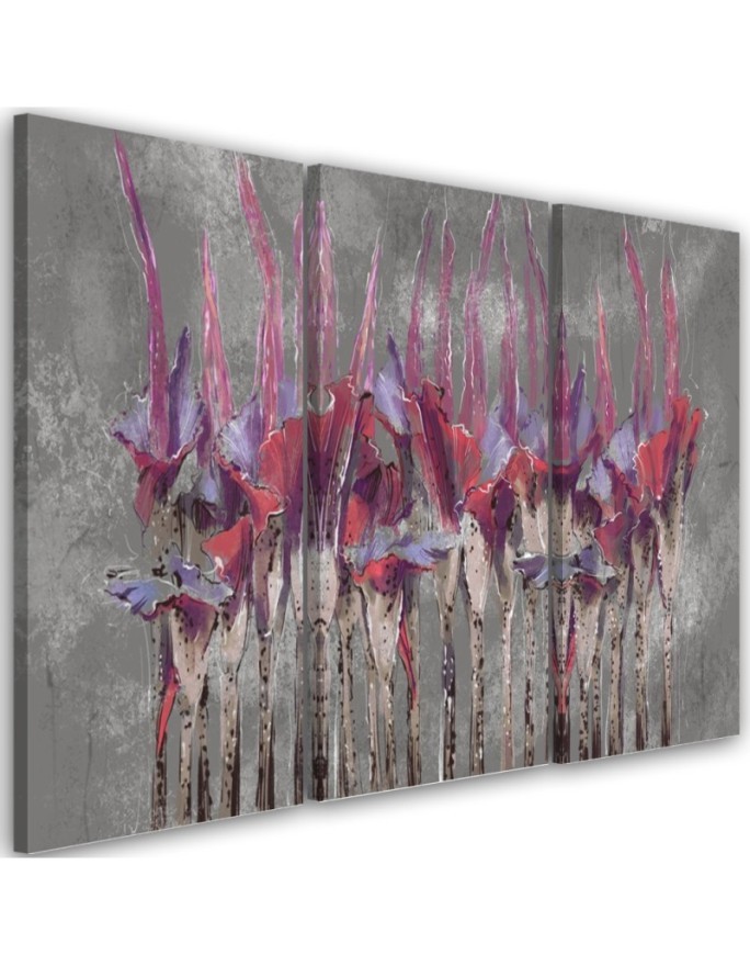 Plants Wildflowers - Modern 3 part painting | FEEBY