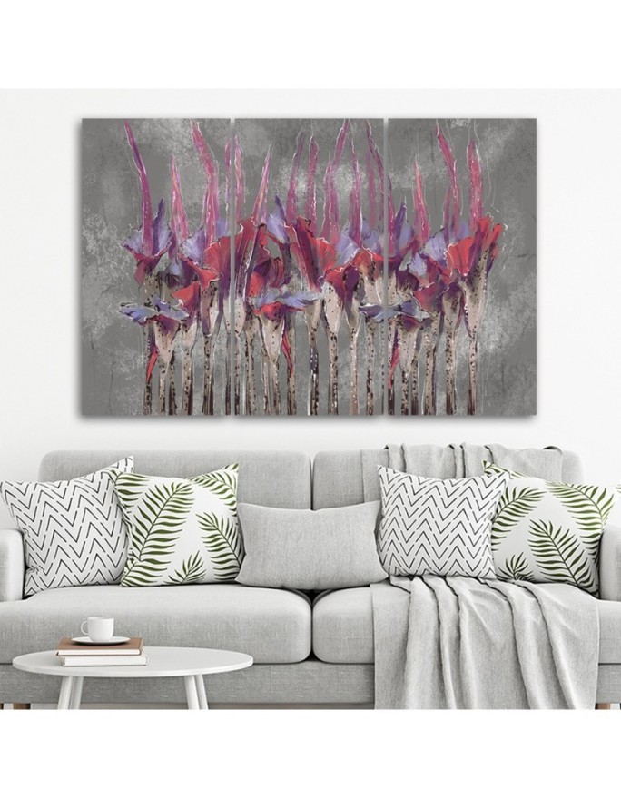 Plants Wildflowers - Modern 3 part painting | FEEBY
