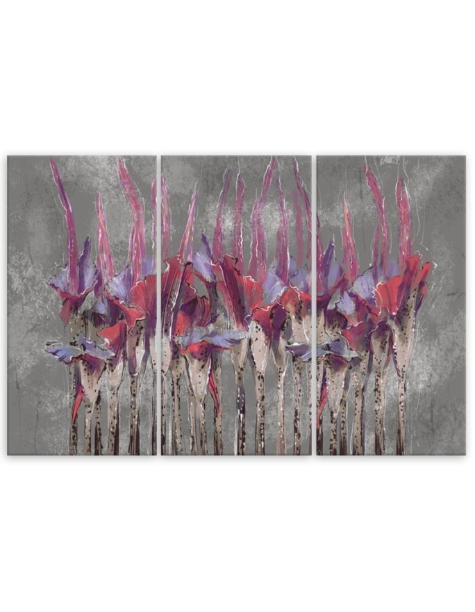 Plants Wildflowers - Modern 3 part painting | FEEBY