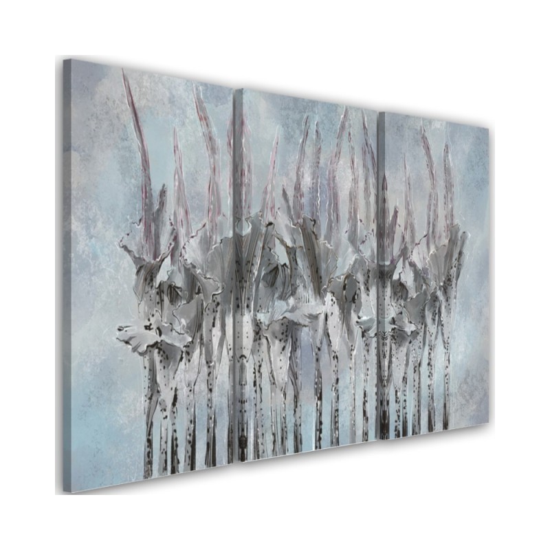 Plants Flowers Abstract - Modern 3-part painting | FEEBY