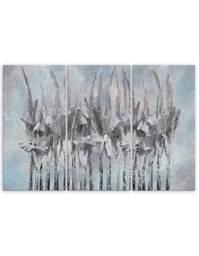 Plants Flowers Abstract - Modern 3-part painting | FEEBY