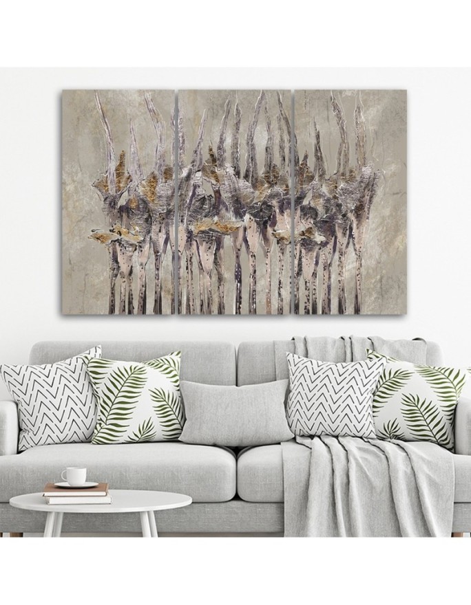 Plants Wildflowers - Triptych canvas painting | FEEBY
