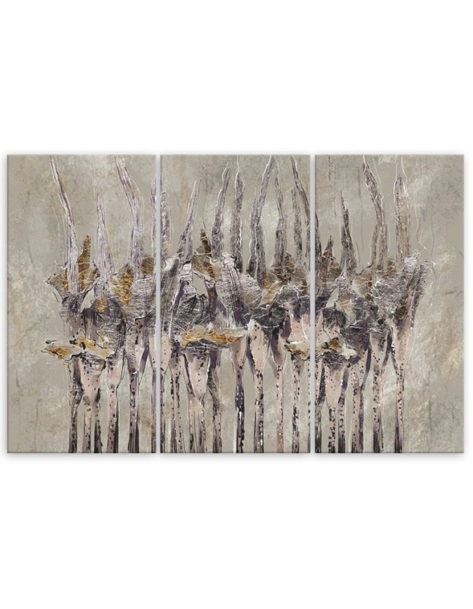 Plants Wildflowers - Triptych canvas painting | FEEBY