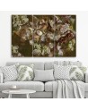 Iris flower - Triptych canvas painting | FEEBY