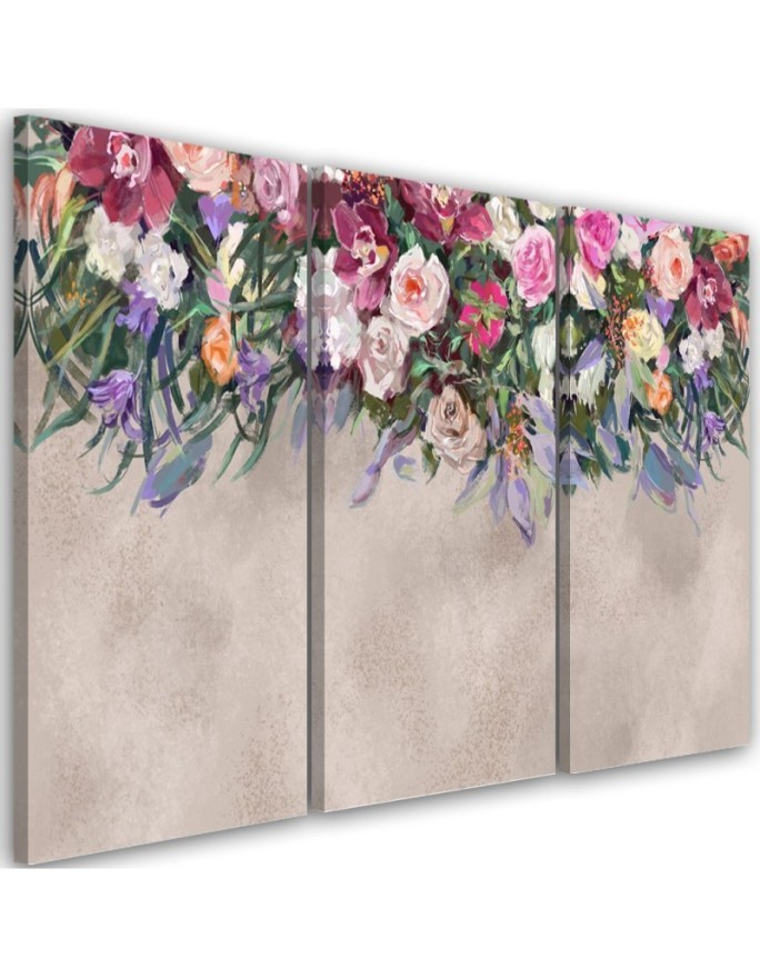 Canvas painting - Bouquets of falling flowers | FEEBY