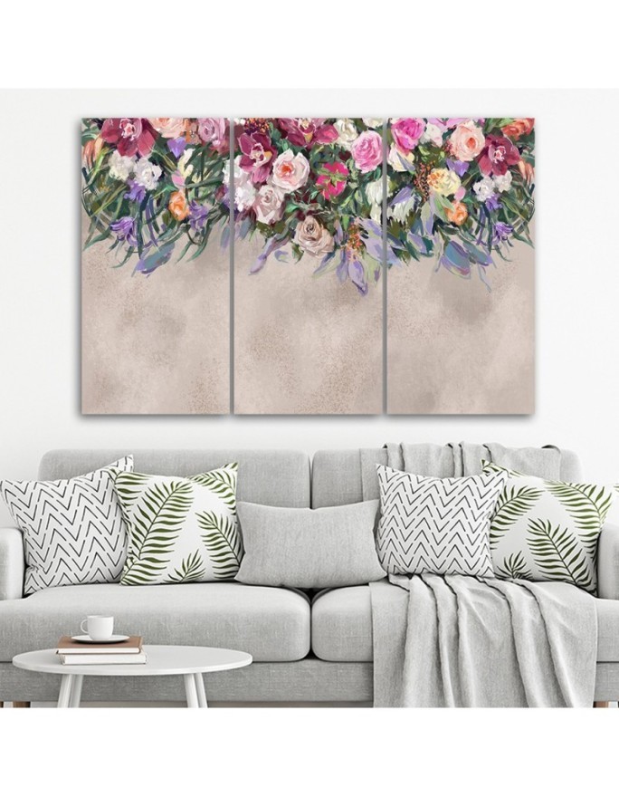 Canvas painting - Bouquets of falling flowers | FEEBY