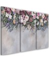 Canvas print - Bouquets of falling flowers on concrete background | FEEBY