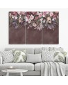 Canvas print for bedroom - Bouquets of falling flowers | FEEBY