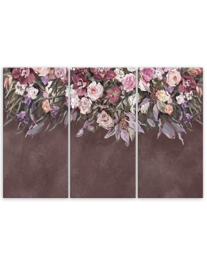 Canvas print for bedroom - Bouquets of falling flowers | FEEBY