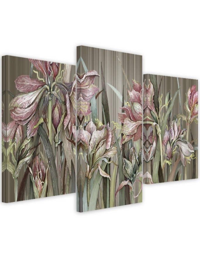 Canvas print for bedroom - Iris flowers | FEEBY