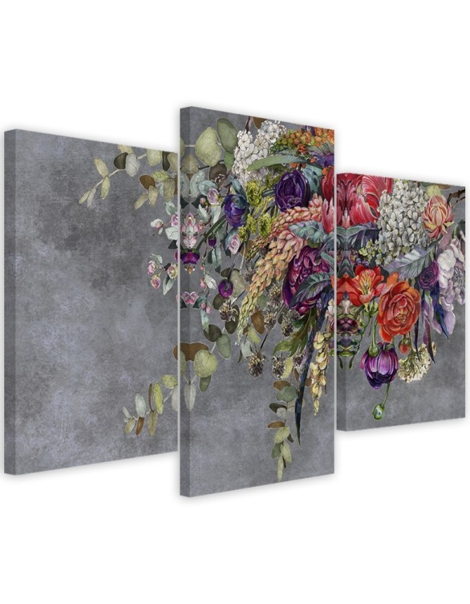 3-part picture for bedroom - Bouquet of flowers | FEEBY