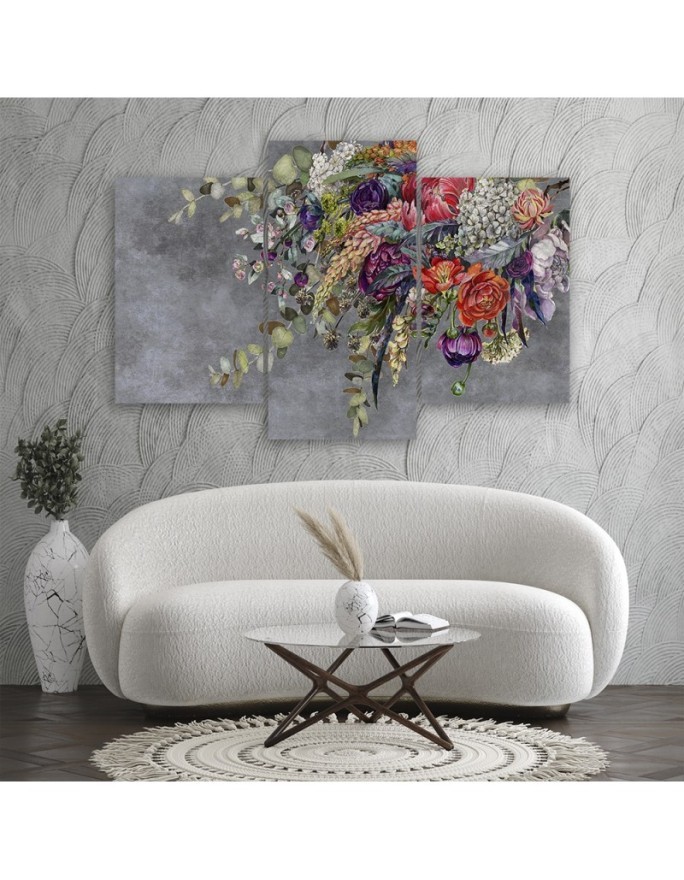 3-part picture for bedroom - Bouquet of flowers | FEEBY