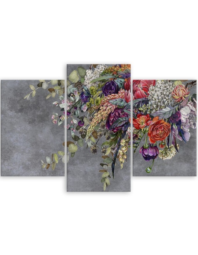 3-part picture for bedroom - Bouquet of flowers | FEEBY