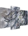 3-part Canvas painting for bedroom - Queen of the night flower | FEEBY