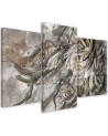 3-part Canvas painting for bedroom - Queen of the night flower | FEEBY