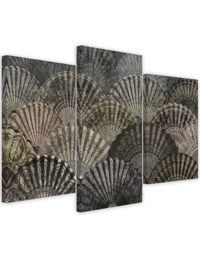 3-part Canvas painting for bedroom - Luxury fans | FEEBY