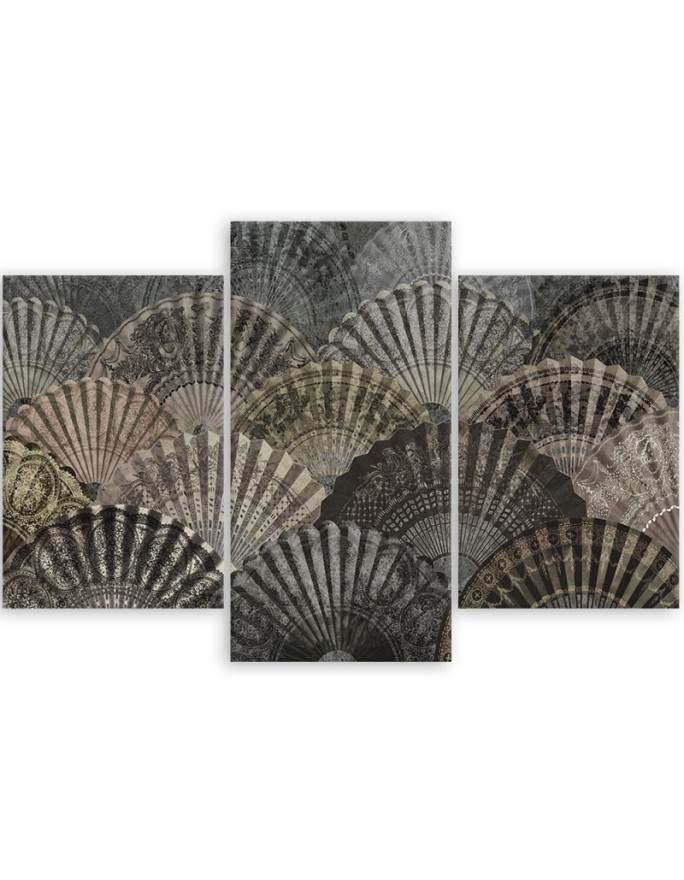 3-part Canvas painting for bedroom - Luxury fans | FEEBY