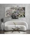 Flowers Irises in the wind - Modern painting for the bedroom | FEEBY