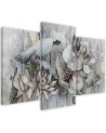 Flowers of the sacred lotus - 3 part canvas painting | FEEBY