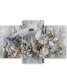 Flowers of the sacred lotus - 3 part canvas painting | FEEBY