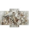 Flowers of the sacred lotus - 3-piece canvas painting | FEEBY