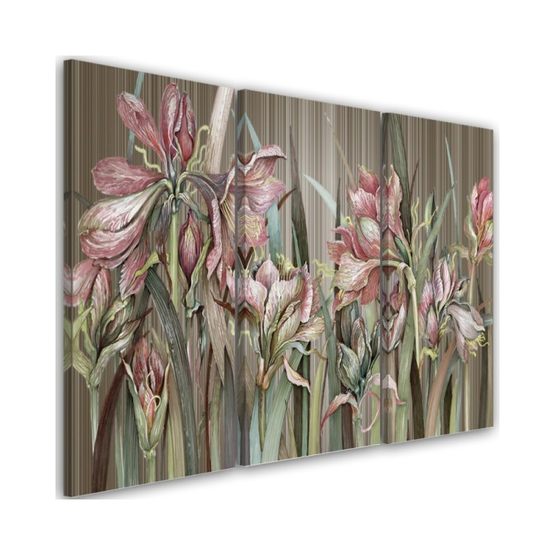 Irises flowers - 3 part canvas painting | FEEBY
