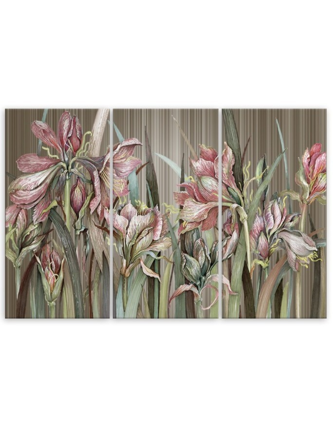 Irises flowers - 3 part canvas painting | FEEBY
