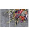 Bouquet of flowers - 3-piece painting for living room | FEEBY