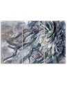 Flower of the queen of the night - Canvas print for the living room 3-part | FEEBY