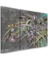 Irises flowers in the wind - Modern 3-part Canvas painting | FEEBY