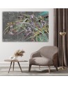 Irises flowers in the wind - Modern 3-part Canvas painting | FEEBY