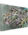 Flowers Irises in the wind - Modern 3-part painting | FEEBY