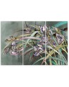 Flowers Irises in the wind - Modern 3-part painting | FEEBY