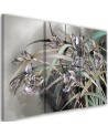 Flowers Irises in the wind - Modern 3-part painting | FEEBY