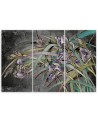 3 piece Canvas painting - Irises flowers in the wind | FEEBY