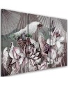 Modern painting for bedroom - Holy lotus and fans | FEEBY