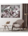 Modern painting for bedroom - Holy lotus and fans | FEEBY