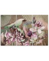 Modern painting for living room - Holy lotus and fans | FEEBY