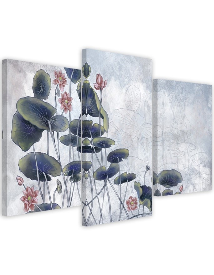 Printed canvas painting - Red water lily | FEEBY