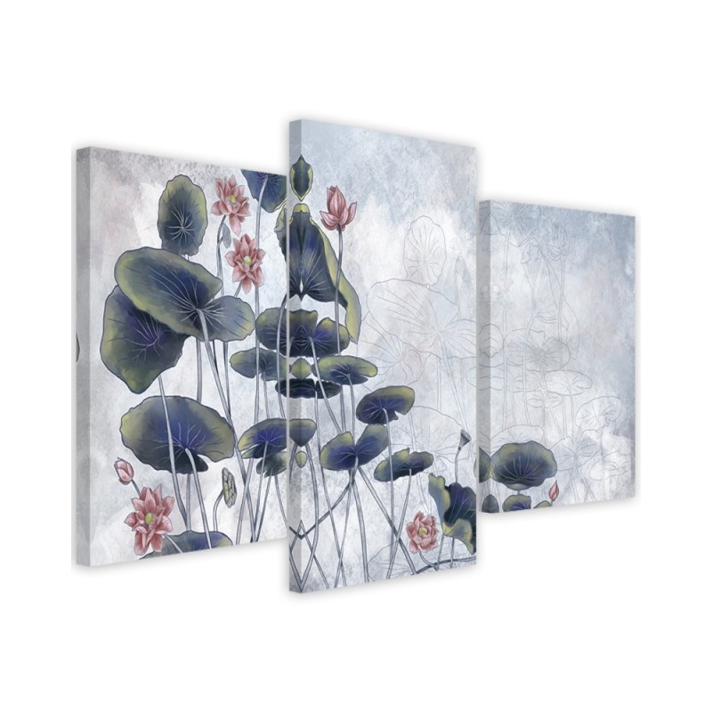 Printed canvas painting - Red water lily | FEEBY