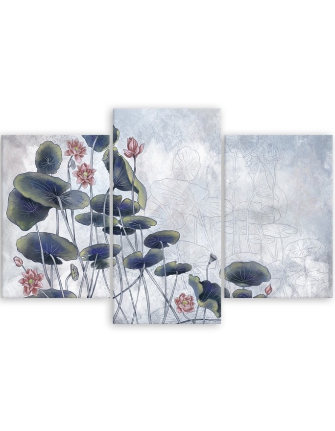 Printed canvas painting - Red water lily | FEEBY