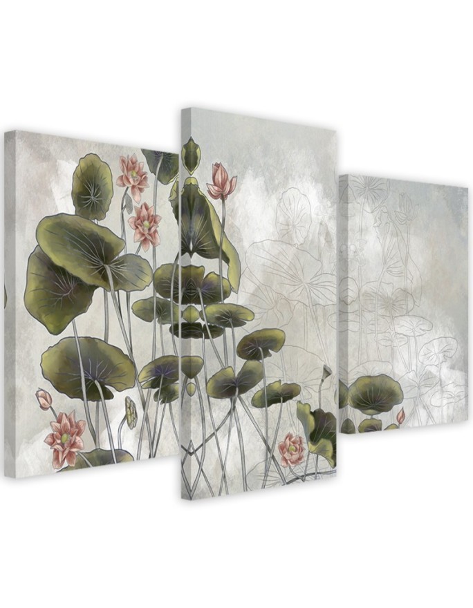 Printed canvas painting - Red water lily | FEEBY