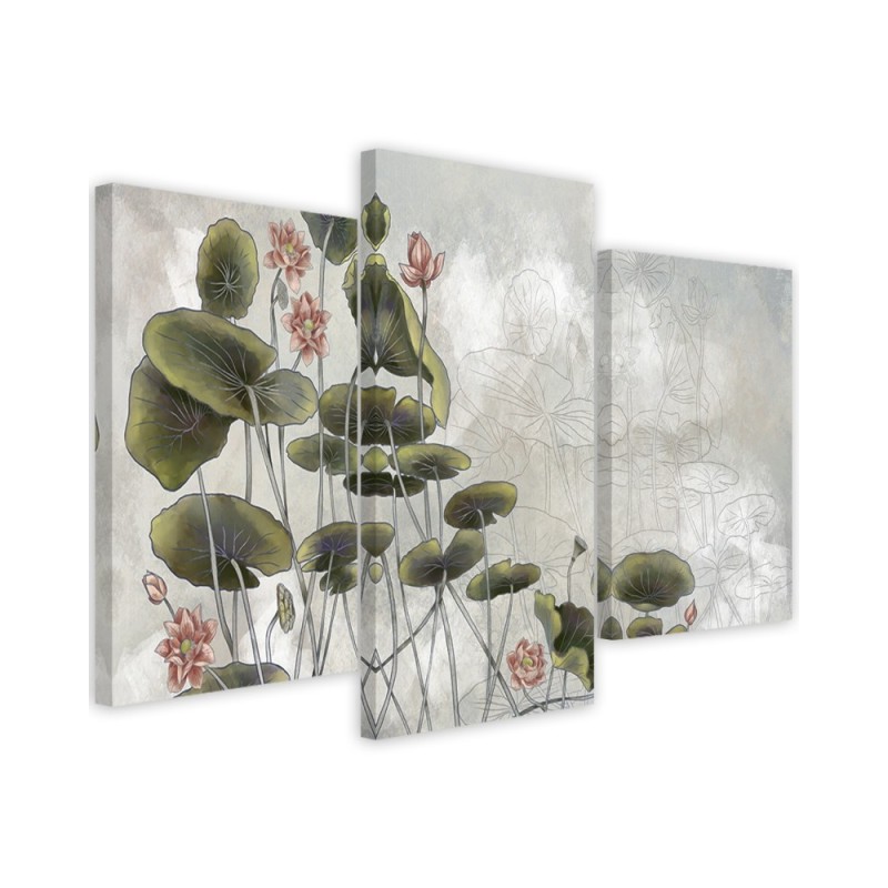Printed canvas painting - Red water lily | FEEBY